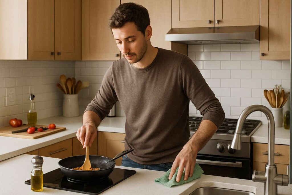 Chi pulisce mentre cucina ha questi 9 tratti di personalità secondo la psicologia
