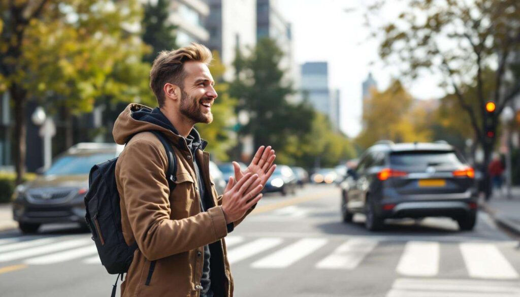 Ringraziare le auto con un gesto attraversando la strada: la psicologia spiega perché è caratteristico di certe personalità